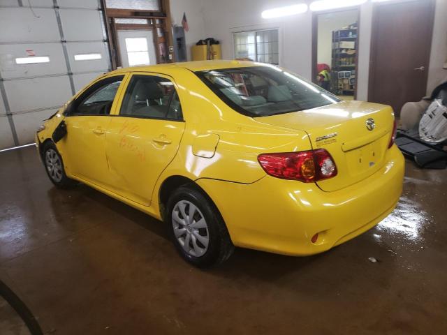 JTDBL40E399067347 - 2009 TOYOTA COROLLA BASE YELLOW photo 2