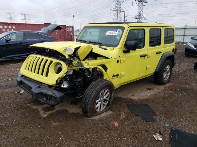 1C4HJXDN7PW634315 - 2023 JEEP WRANGLER SPORT YELLOW photo 1