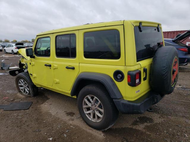 1C4HJXDN7PW634315 - 2023 JEEP WRANGLER SPORT YELLOW photo 2