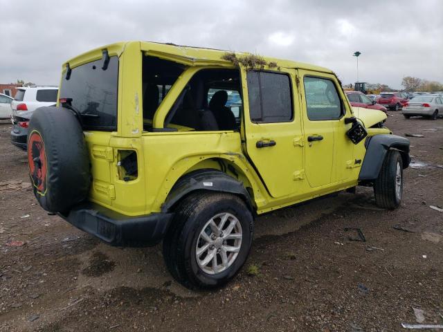 1C4HJXDN7PW634315 - 2023 JEEP WRANGLER SPORT YELLOW photo 3