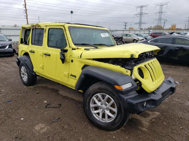 1C4HJXDN7PW634315 - 2023 JEEP WRANGLER SPORT YELLOW photo 4