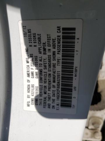 1HGCR2F88DA029971 - 2013 HONDA ACCORD EXL WHITE photo 13