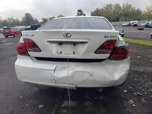 JTHBA30G355123658 - 2005 LEXUS ES 330 WHITE photo 6