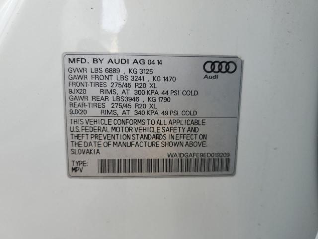 WA1DGAFE9ED019209 - 2014 AUDI Q7 PRESTIGE WHITE photo 12