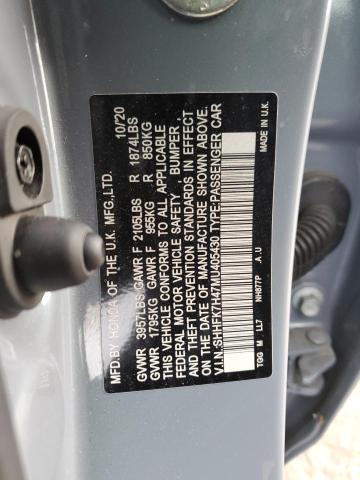 SHHFK7H47MU405430 - 2021 HONDA CIVIC SPORT 灰色 照片 12