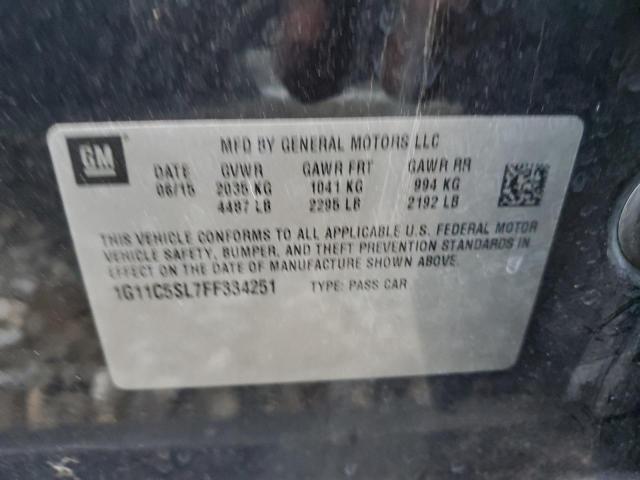 1G11C5SL7FF334251 - 2015 CHEVROLET MALIBU 1LT 黑色 照片 12