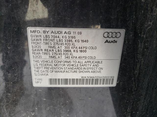 WA1VMAFE5AD003189 - 2010 AUDI Q7 PRESTIGE BLACK photo 13