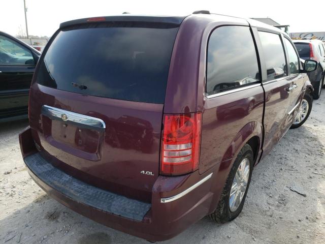 2A8HR64X08R775878 - 2008 CHRYSLER TOWN & COU LIMITED MAROON photo 4