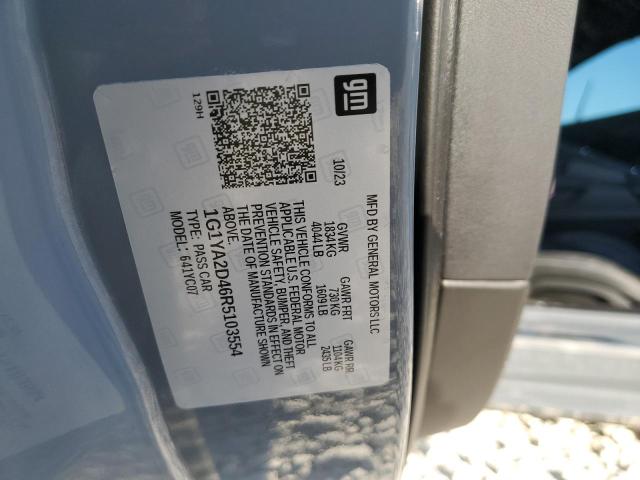 1G1YA2D46R5103554 - 2024 CHEVROLET CORVETTE STINGRAY 1LT GRAY photo 13