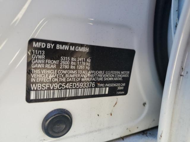 WBSFV9C54ED593376 - 2014 BMW M5 WHITE photo 12