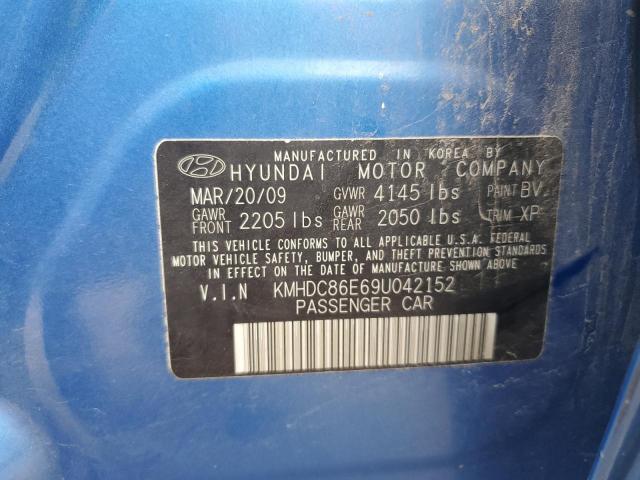 KMHDC86E69U042152 - 2009 HYUNDAI ELANTRA TO BLUE photo 12