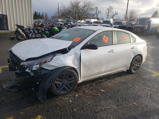 3KPF34AD3ME413036 - 2021 KIA FORTE GT LINE WHITE photo 1