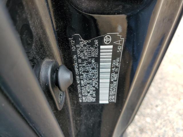 JTKJF5C76D3057227 - 2013 TOYOTA SCION TC შავი ფოტო 12