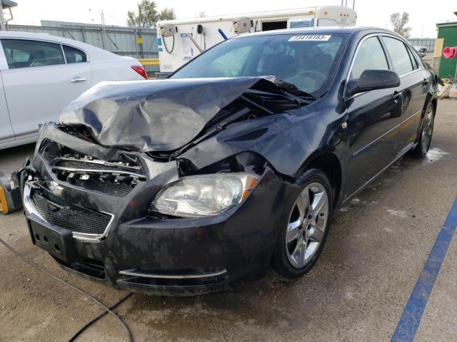 1G1ZH57B58F259802 - 2008 CHEVROLET MALIBU 1LT BLACK photo 1