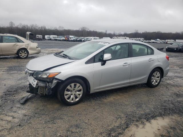 2HGFB2F53CH557926 - 2012 HONDA CIVIC LX SILVER photo 1