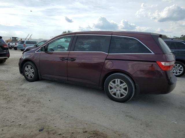 5FNRL5H2XCB072671 - 2012 HONDA ODYSSEY LX BURGUNDY photo 2