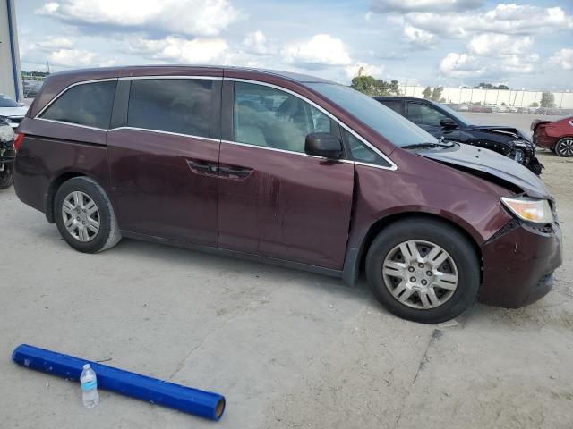 5FNRL5H2XCB072671 - 2012 HONDA ODYSSEY LX BURGUNDY photo 4