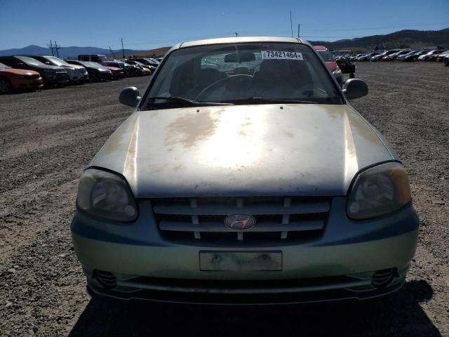 KMHCG35C83U257641 - 2003 HYUNDAI ACCENT GL GREEN photo 5