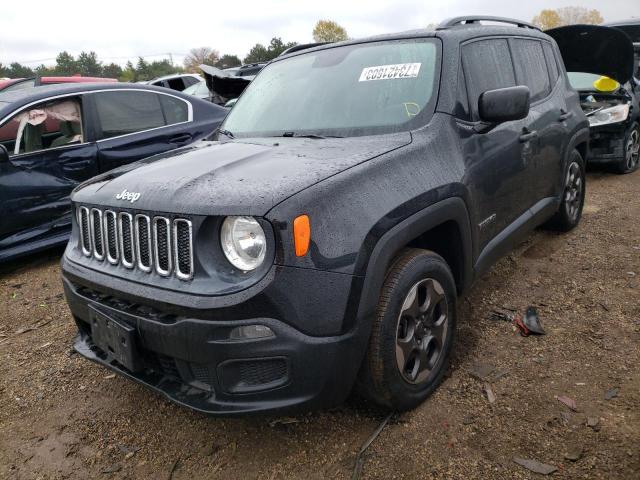 ZACCJAAB3HPF02992 - 2017 JEEP RENEGADE SPORT BLACK photo 1