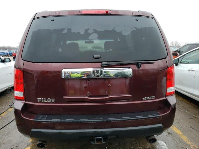 5FNYF4H57AB036375 - 2010 HONDA PILOT EXL MAROON photo 6