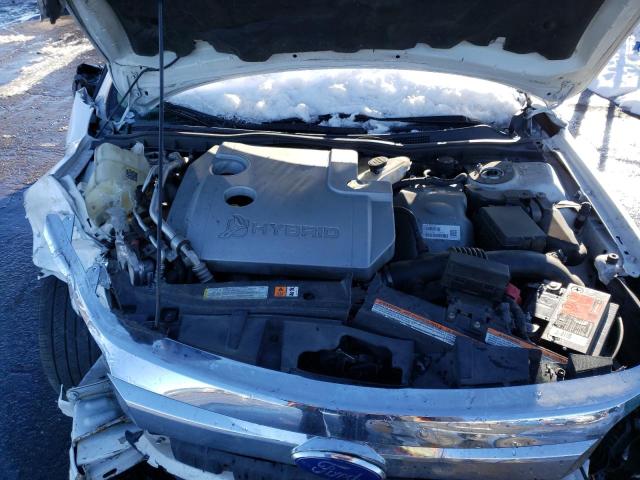 3FADP0L35BR288481 - 2011 FORD FUSION HYBRID WHITE photo 11