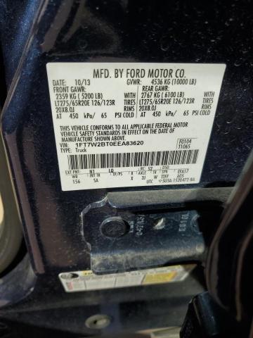 1FT7W2BT0EEA83620 - 2014 FORD F250 SUPER DUTY BLUE photo 12