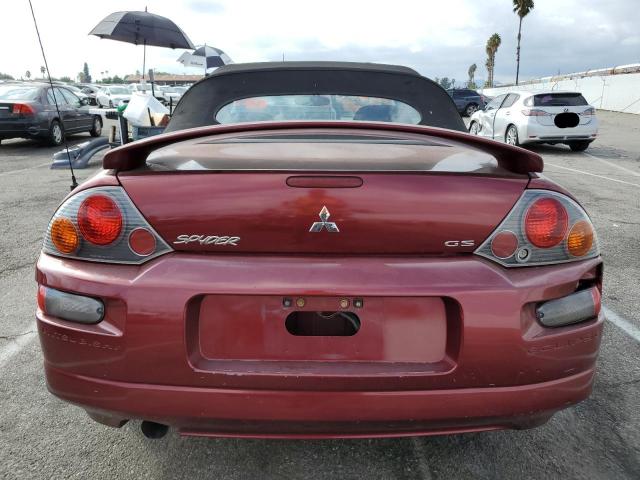 4A3AE45G65E052615 - 2005 MITSUBISHI ECLIPSE SPYDER GS BURGUNDY photo 6