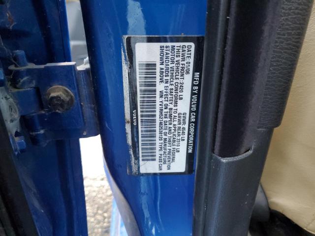 YV1RH527462538120 - 2006 VOLVO S60 R ლურჯი ფოტო 12