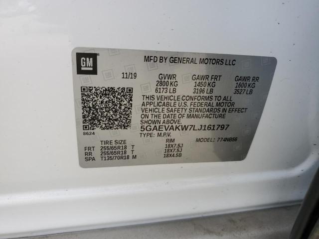 5GAEVAKW7LJ161797 - 2020 BUICK ENCLAVE ESSENCE Ağ foto 13