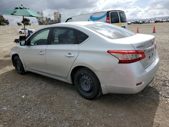 3N1AB7AP6FY214706 - 2015 NISSAN SENTRA S SILVER photo 2