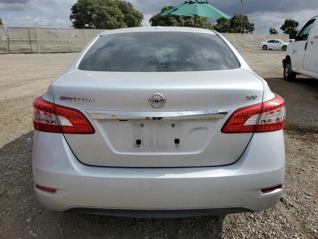 3N1AB7AP6FY214706 - 2015 NISSAN SENTRA S SILVER photo 6