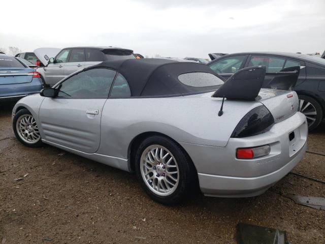 4A3AE45G81E213671 - 2001 MITSUBISHI ECLIPSE SPYDER GS SILVER photo 2