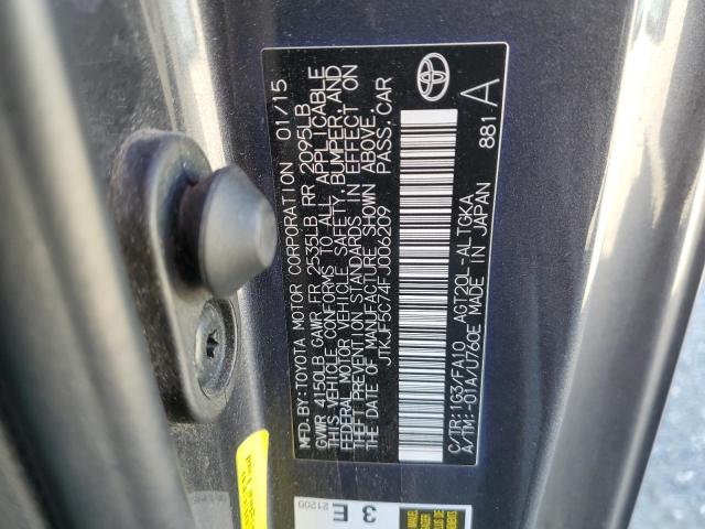 JTKJF5C74FJ006209 - 2015 TOYOTA SCION TC 灰色 照片 12