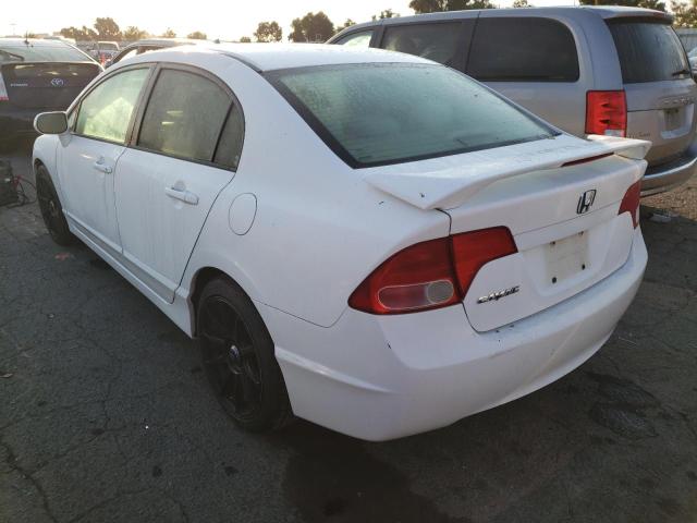 1HGFA16878L038427 - 2008 HONDA CIVIC EX WHITE photo 2