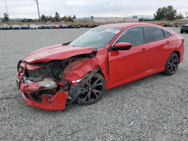 2HGFC2F8XKH524539 - 2019 HONDA CIVIC SPORT 红色 照片 1