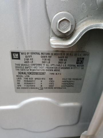 3GNAL1EK2DS632287 - 2013 CHEVROLET CAPTIVA LS 银色 照片 12