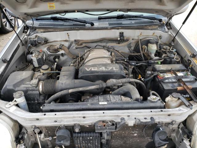 5TBRT341X1S173616 - 2001 TOYOTA TUNDRA ACCESS CAB ვერცხლისფერი ფოტო 11