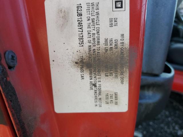 1G2JB124327479937 - 2002 PONTIAC SUNFIRE SE RED photo 12