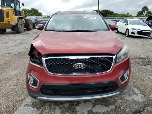 5XYPH4A57HG272639 - 2017 KIA SORENTO EX RED photo 5