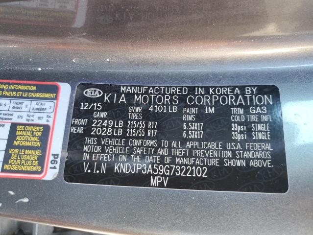 KNDJP3A59G7322102 - 2016 KIA SOUL + GRAY photo 13