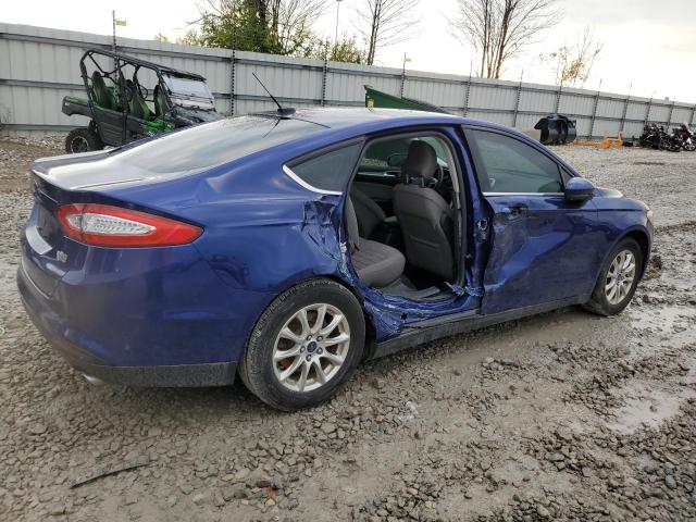 3FA6P0G74GR258286 - 2016 FORD FUSION S BLUE photo 3