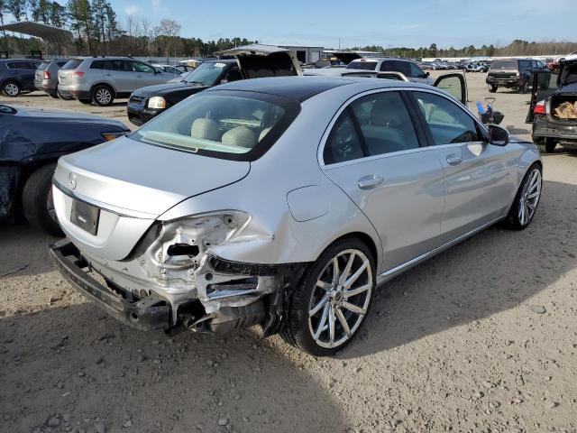 55SWF4JBXFU090332 - 2015 MERCEDES-BENZ C 300 SILVER photo 3