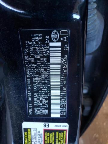 2T1BU4EE3DC993529 - 2013 TOYOTA COROLLA BASE BLACK photo 12