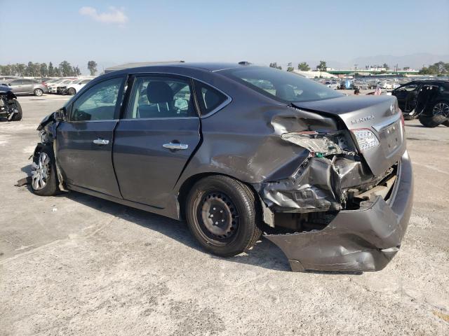 3N1AB7AP7FL682649 - 2015 NISSAN SENTRA S GRAY photo 2