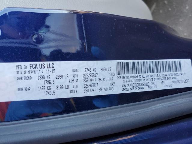 2C4RC1BG0GR189313 - 2016 CHRYSLER TOWN & COU TOURING ლურჯი ფოტო 13