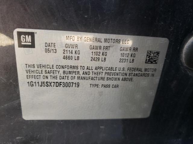 1G11J5SX7DF300719 - 2013 CHEVROLET MALIBU LTZ ნაცრისფერი ფოტო 12