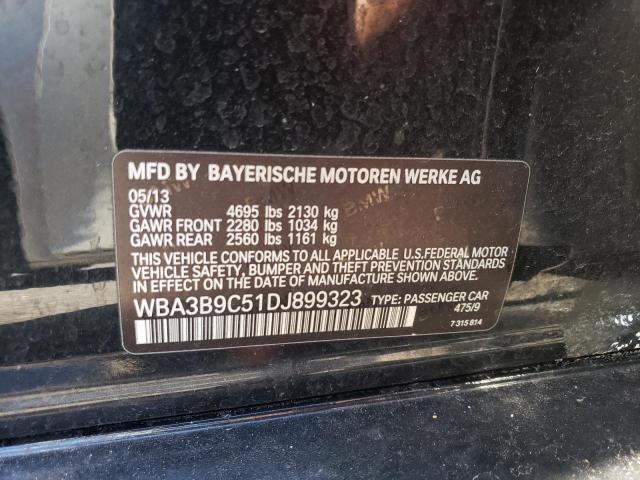 WBA3B9C51DJ899323 - 2013 BMW 335 XI BLACK photo 12