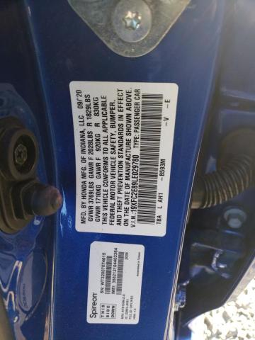 19XFC2E89LE029780 - 2020 HONDA CIVIC SPORT 蓝色 照片 12