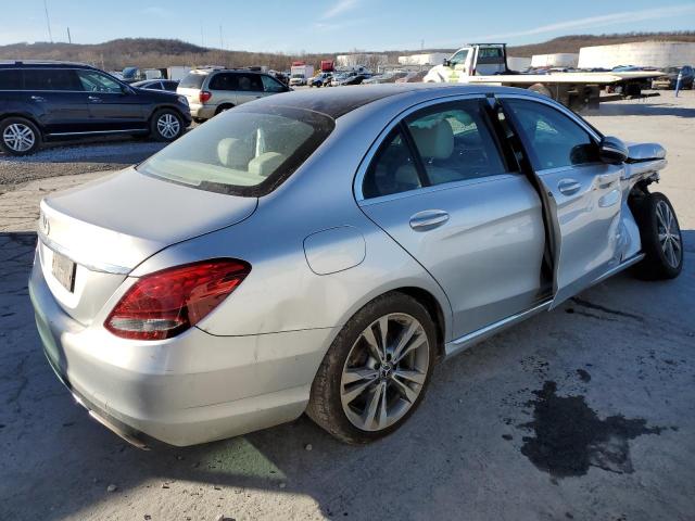 55SWF4JB4HU224271 - 2017 MERCEDES-BENZ C 300 SILVER photo 3