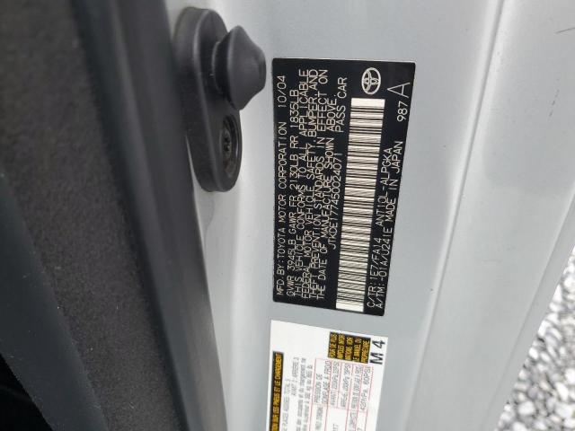 JTKDE177450024071 - 2005 TOYOTA SCION TC Gümüş foto 12